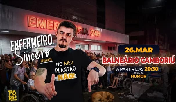 Imagem do Enfermeiro Sincero - No Meu Plantão Não no Porão Comedy Club BC