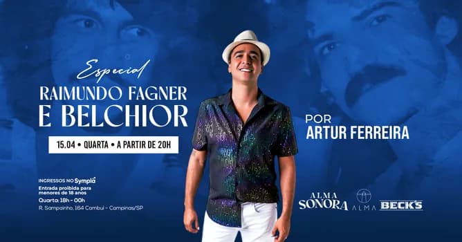 Imagem do ESPECIAL BELCHIOR E RAIMUNDO FAGNER POR ARTUR FERREIRA NO ALMA CAMPINAS | 15.04