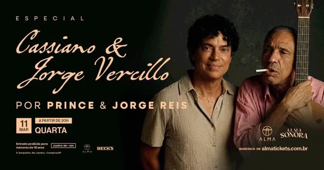Imagem do ESPECIAL CASSIANO E JORGE VERCILLO POR JOSIMAR PRINCE E JORGE REIS NO ALMA CAMPINAS | 11.03
