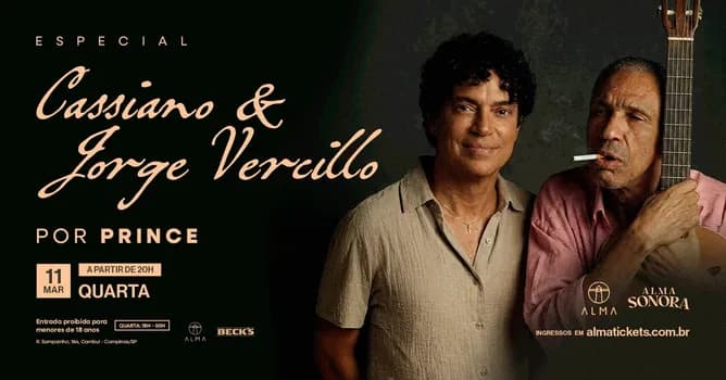 Imagem do ESPECIAL CASSIANO E JORGE VERCILLO POR JOSIMAR PRINCE NO ALMA CAMPINAS | 11.03