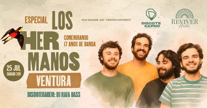 Imagem do ESPECIAL LOS HERMANOS, POR BANDA VENTURA - ANIVERSÁRIO DE 17 ANOS DA BANDA.