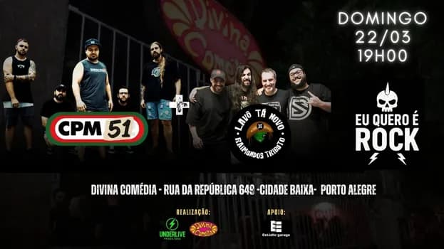 Imagem do EU QUERO É ROCK! Tributos Raimundos + CPM 22 + Dead Kennedys