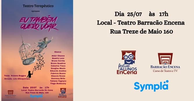 Imagem do EU TAMBÉM QUERO VOAR - 30º FESTIVAL ALUNOS ENCENA