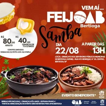 Imagem do EVENTO BENEFICENTE l FeijOAB Bertioga - 2026