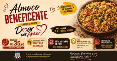 Evento Beneficente projeto Doar por anor em Betim