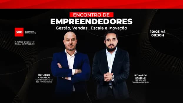 Imagem do EVENTO DE EMPREENDEDORES: Gestão, Escala, Vendas e Inovação