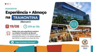 Experiência + Almoço na Tramontina (Barueri) em Mogi Mirim