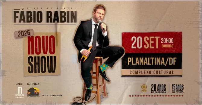 Imagem do FÁBIO RABIN em PLANALTINA DF | NOVO SHOW