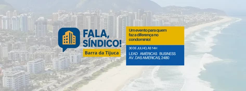 Imagem do Fala Síndico 2026 - Barra da Tijuca