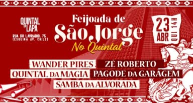 Feijoada de São Jorge - Wander Pires, Zé Roberto - Quintal da Magia, Pagode da Garagem e Alvorada! em Rio de Janeiro