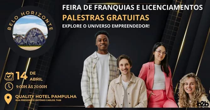 Imagem do FEIRA DE FRANQUIAS E LICENCIAMENTOS BELO HORIZONTE! PALESTRAS GRATUITAS!