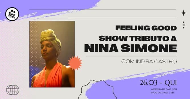 Imagem do Felliing Good Tributo a Nina Simone com Indira Castro
