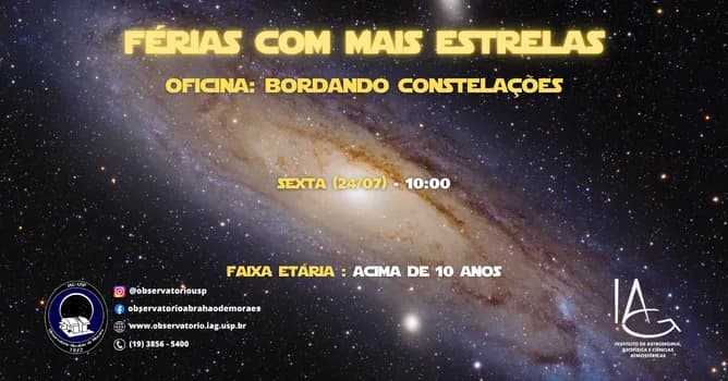 Imagem do Férias com Mais Estrelas - Oficina: Bordando Constelações