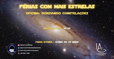 Férias com Mais Estrelas - Oficina: Bordando Constelações em Vinhedo