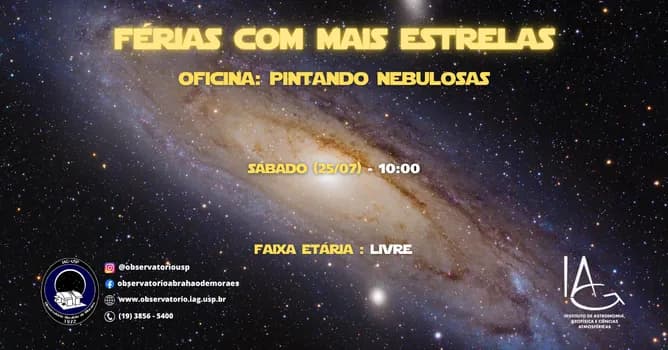 Imagem do Férias com Mais Estrelas - Oficina: Pintando Nebulosas