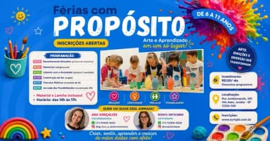 Férias com Propósito - Arte e Aprendizado em um só lugar! em Jundiaí