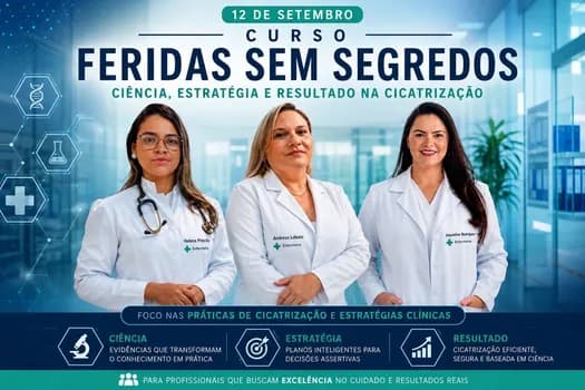 Imagem do Feridas sem segredos: Ciência, Estratégia e Resultados na cicatrização