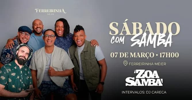 Imagem do Ferreirinha Méier apresenta: Zoa Samba no Sábado 14/03