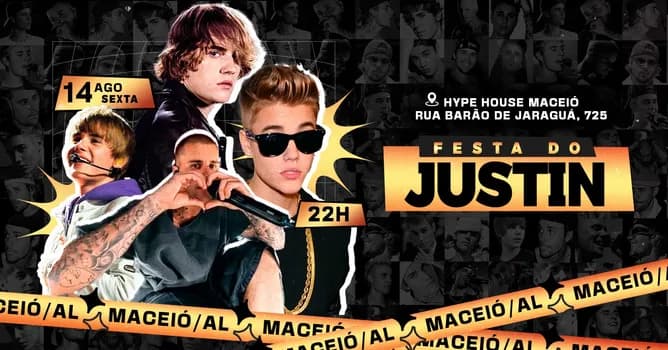 Imagem do Festa do Justin em Maceió/AL @ SÓ TOCA POP