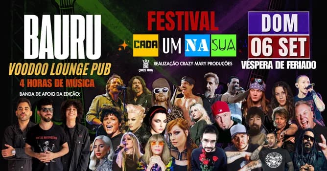 Imagem do Festival Cada Um Na Sua em Bauru/SP