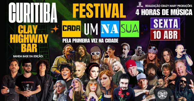 Imagem do Festival Cada Um Na Sua em Curitiba - Sexta (10/04/2026)