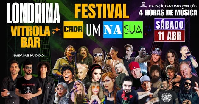 Imagem do Festival Cada Um Na Sua em Londrina - Sábado (11/04/2026)
