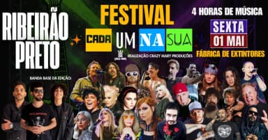 Festival Cada Um Na Sua em Ribeirão Preto/SP - 01/05/2026 em Ribeirão Preto