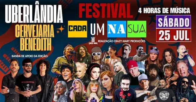 Imagem do Festival Cada Um Na Sua em Uberlândia - Sábado (25/07/2026)