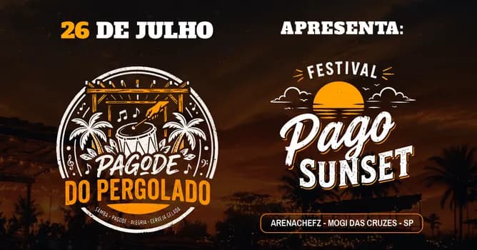 Imagem do Festival PagoSunset Mogi das Cruzes Dia 26 de Julho de 2026