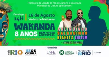 Festival Wakanda 8 Anos - Arlindinho + Salgadinho + Atração Surpresa em Rio de Janeiro