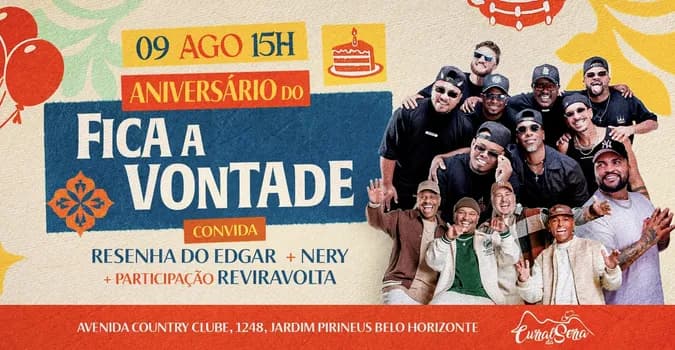 Imagem do FICA A VONTADE | ANIVERSÁRIO DE 1 ANO