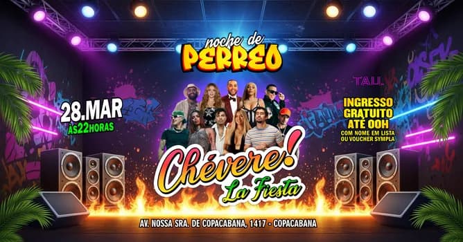 Imagem do Fiesta Latina ¡CHÉVERE! | Sábado 28 março | Copacabana | TAU