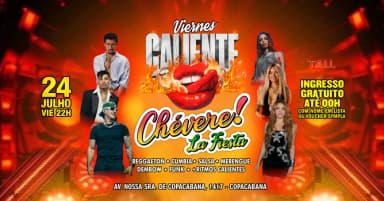 Fiesta Latina ¡CHÉVERE! | Sexta-feira 24 julho | Copacabana | TAU em Rio de Janeiro