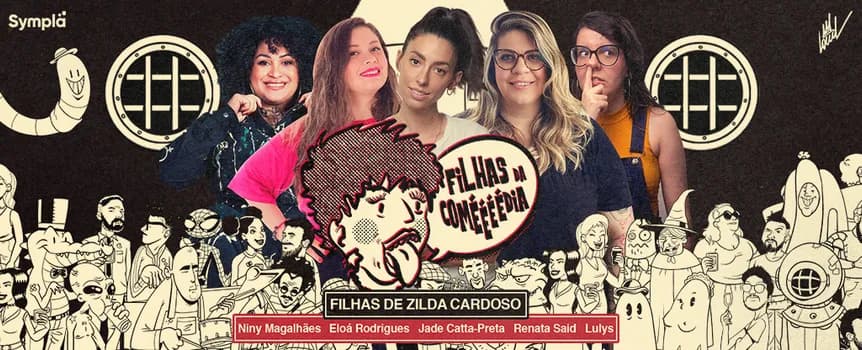 Imagem do Filhas de Zilda Cardoso: Niny, Eloá, Jade, Renata e Lulys