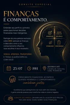 Imagem do Finanças, é comportamento!