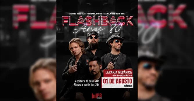 Imagem do FLASHBACK ANOS 80 - LARANJA MECÂNICA + Vini Roque Acústico