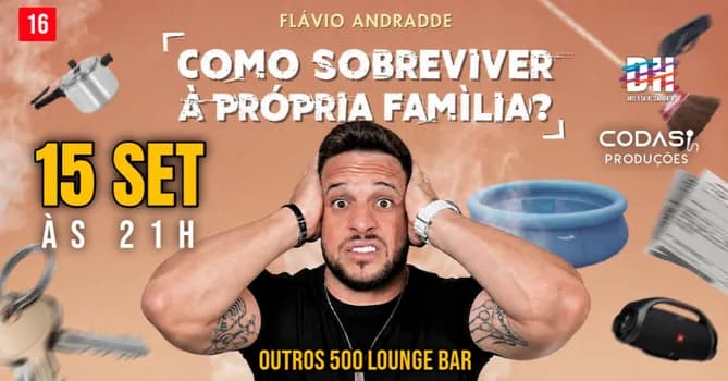 Imagem do Flavio Andrade em "Como Sobreviver a Própria Familia" - Cabo Frio