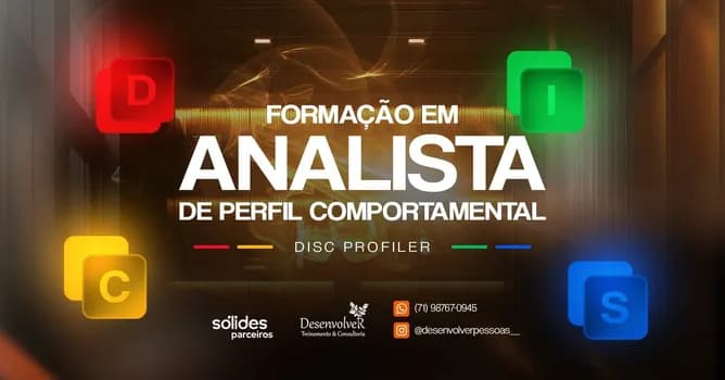Imagem do Formação em Analista de Perfil Comportamental (Analista DISC) - SALVADOR