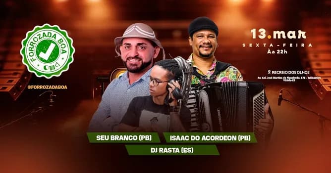 Imagem do Forrozada Boa - Isaac do Acordeon (PB) - Seu Branco (PB) - DJ Rasta (ES)
