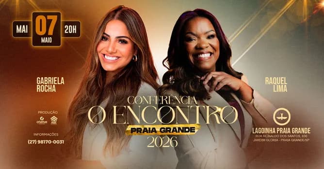 Imagem do GABRIELA ROCHA E RAQUEL LIMA NA PRAIA GRANDE - CONFERÊNCIA O ENCONTRO