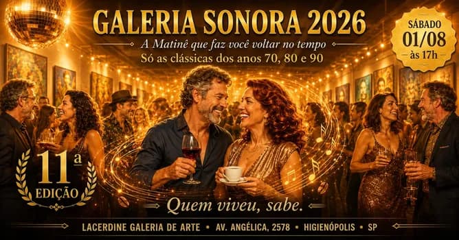 Imagem do GALERIA SONORA 2026 Só as Clássicas dos Anos 70, 80 e 90 (11ª Edição)
