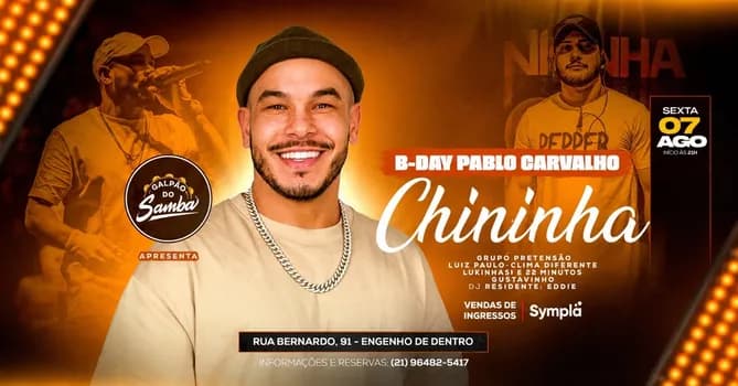 Imagem do Galpão do Samba - Cantor Chininha e convidados.