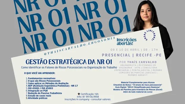 Imagem do GESTÃO ESTRATÉGICA DA NR 01 - Como Identificar os Fatores de Riscos Psicossociais no Trabalho