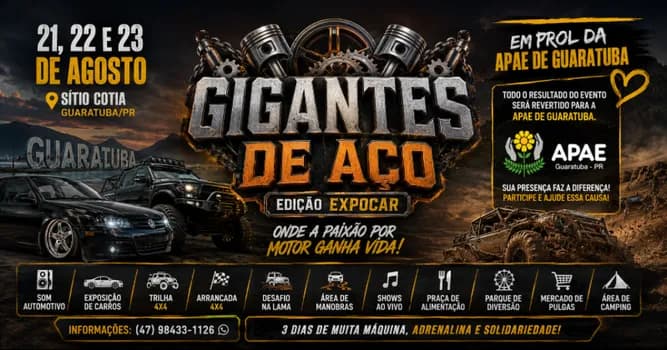 Imagem do Gigantes de Aço - Edição ExpoCar 2026 - APAE GUARATUBA
