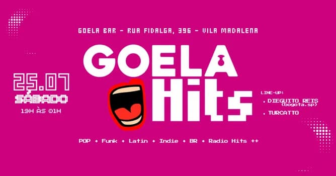 Imagem do Goela Hits - Goela Bar - 25.07 (Sábado)
