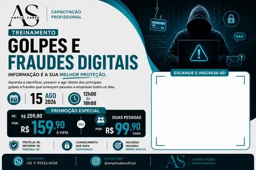 Imagem do Golpes e Fraudes Digitais - 15/08/26 das 12h00 às 17h00
