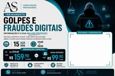 Golpes e Fraudes Digitais - 15/08/26 das 12h00 às 17h00 em Guarulhos