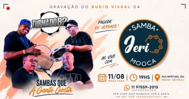 Gravação do Audio Visual da Turma do B2 - Sambas que a gente Gosta em São Paulo