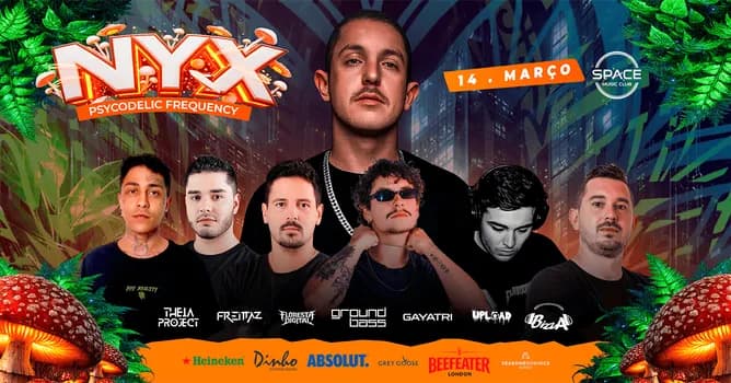 Imagem do GROUNDBASS na Space Music Club 14.03 - NYX Psycodelic Frequency