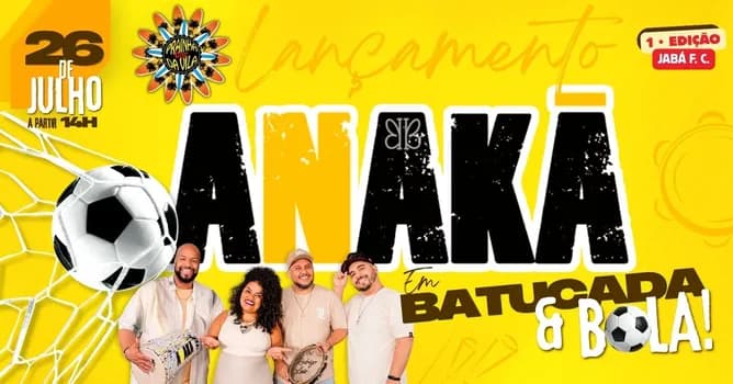 Imagem do Grupo Anakã: Batucada & Bola no Prainha da Vila! (26/07)